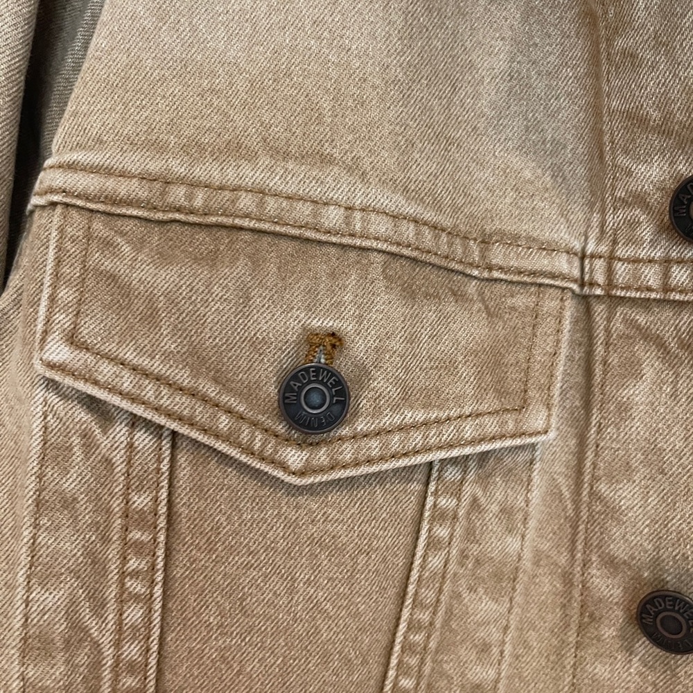Madewell Oversized Trucker Classic Denim Jacket Beige - Picture 4 of 4